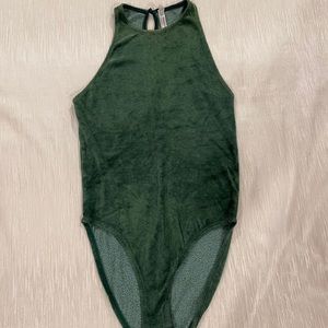 Velvet Green Razor Bodysuit